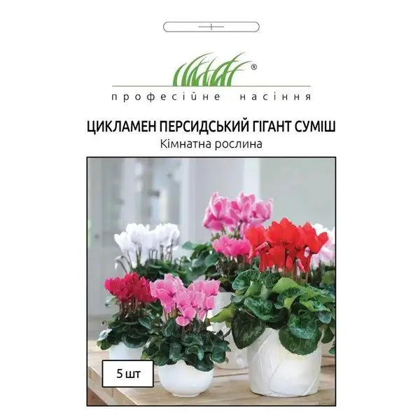 ТМ Професійне насіння Цикламен персидський Гігант суміш, 5шт