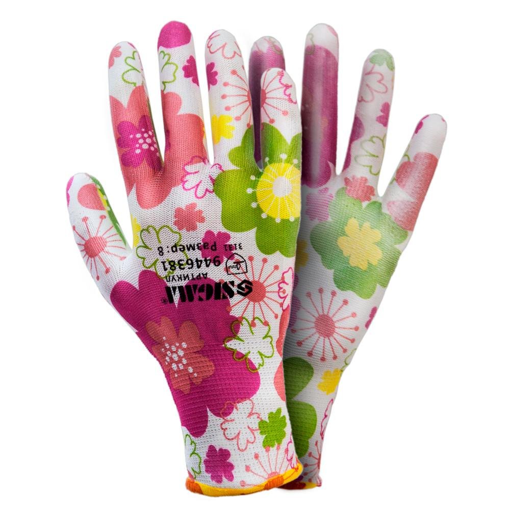 c9b8378bf4aa5b4bdea80cf9c25854a9 Рукавички з ПУ покриттям білі, манжет, SIGMA 9446381 - Зображення 1