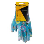 Рукавички трикотажні з частковим ПУ покриттям р7 сині, манжет, SIGMА 9446541 - Зображення 4