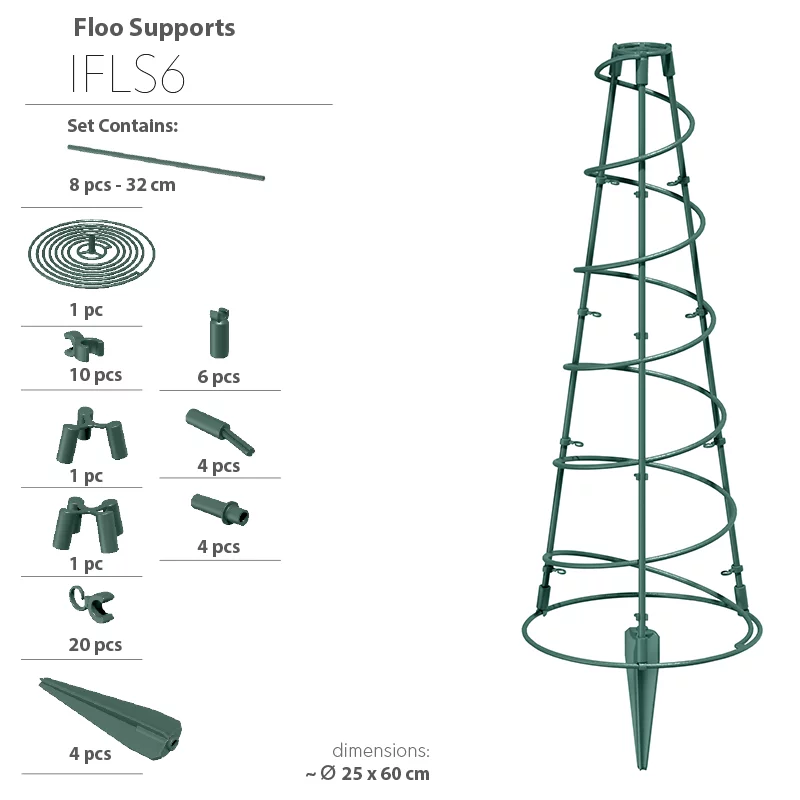 Floo_Supports_IFLS6_elements Опора для рослин Prospeplast Floo Supports IFLS6 - Зображення 1